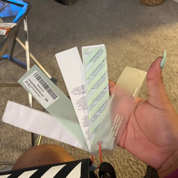 diagonal stripe motif shoulder bag - Picture 5 of 8